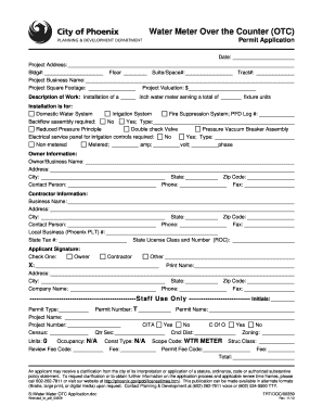 Phoenix Water Bill  Form