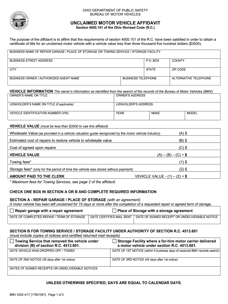  Ohio Title PDF Filler Form 2013