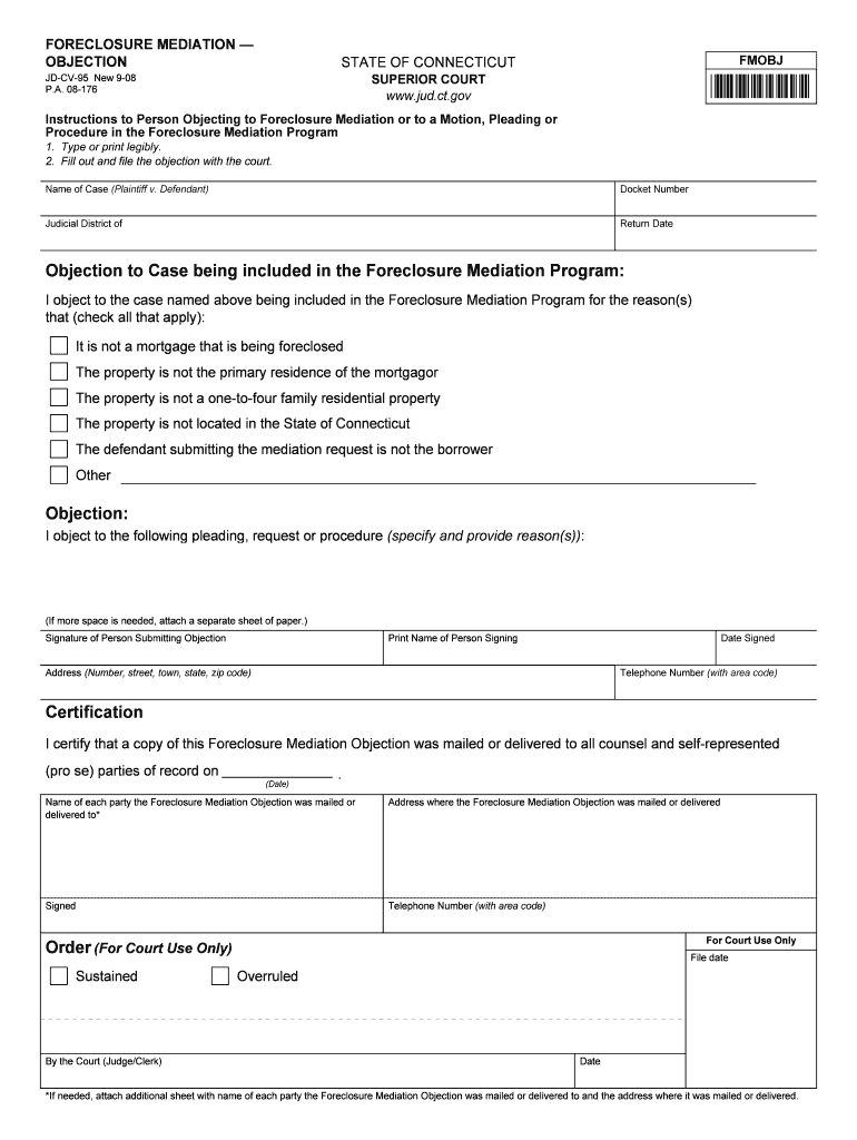 Foreclosure Objection Connecticut  Form