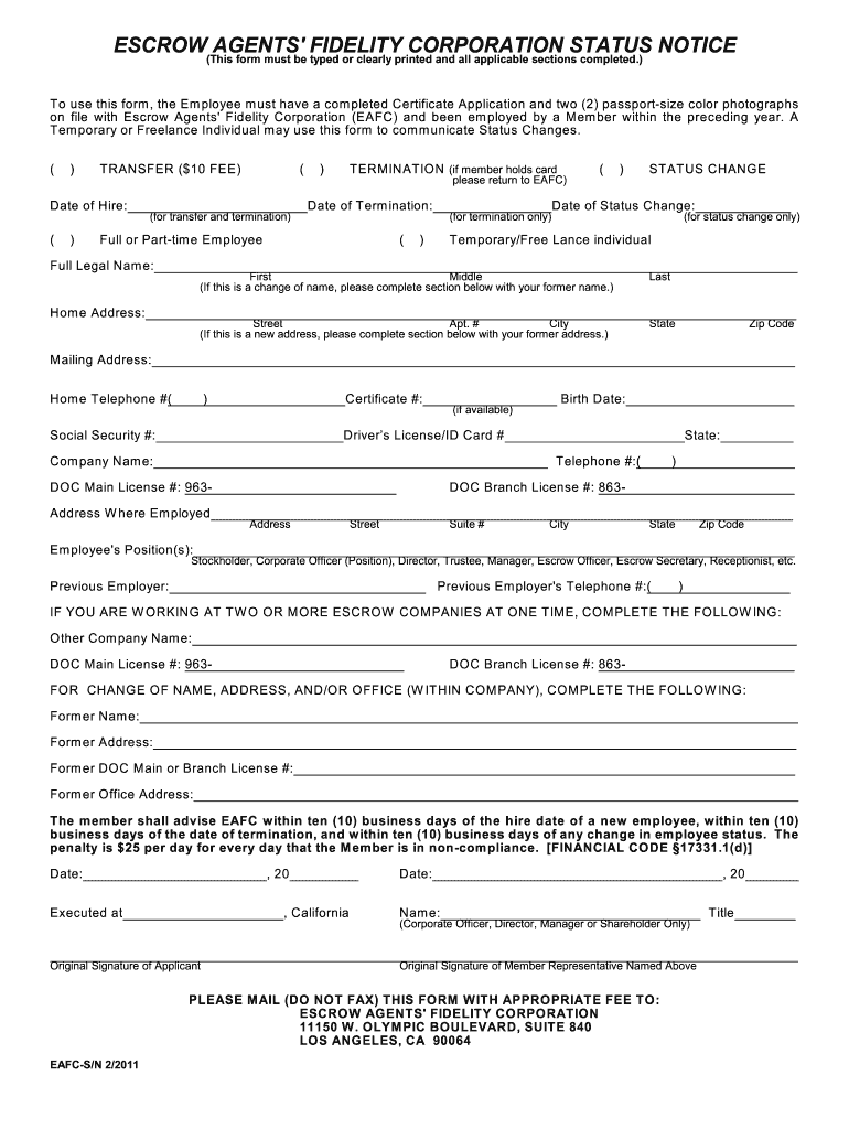Eafc Forms 2011-2022: get and sign the form in seconds