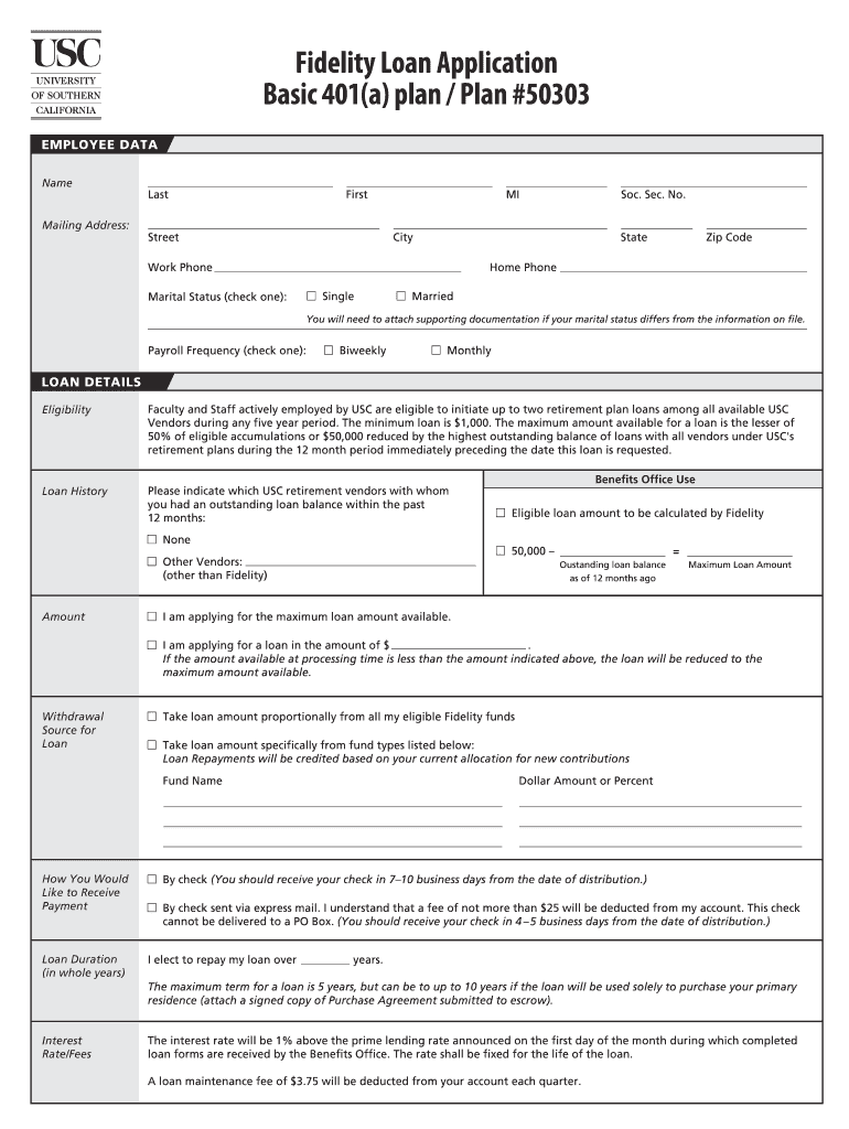 Loan Fidelity 401k  Form