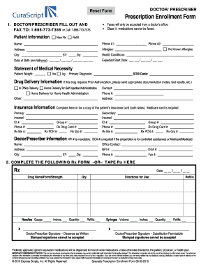 Online Prescription Maker  Form