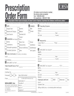 Jobst Elvarex Order Form