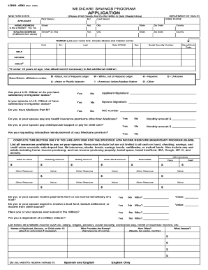 New York Medicare Savings Program Application  Form