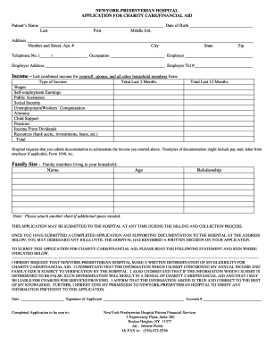 Charity Care Application Ny 2012-2025
