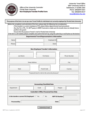  Business Traveler Profile Form 2013-2024