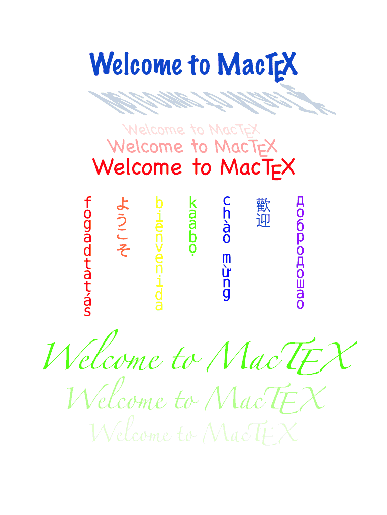 Welcome to MacTEX  Form
