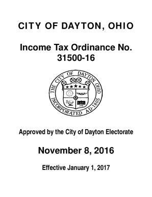 Dayton City Tax Refund  Form