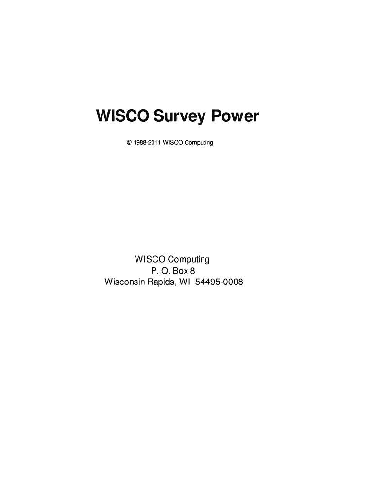 WISCO Survey Power  Form
