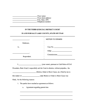 Your Name Utah State Courts Utcourts  Form