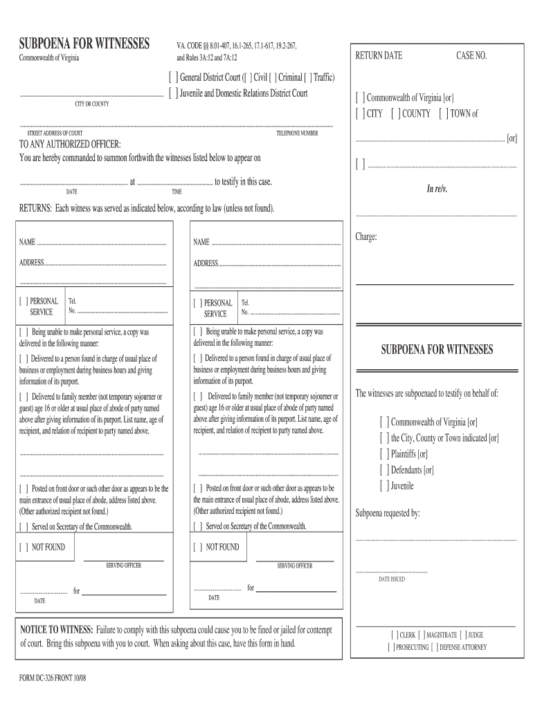 Dc 326  Form