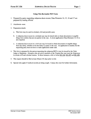 Subpoena Duces Tecum Georgia  Form