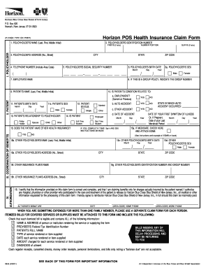 Horizon Pos Claim Form