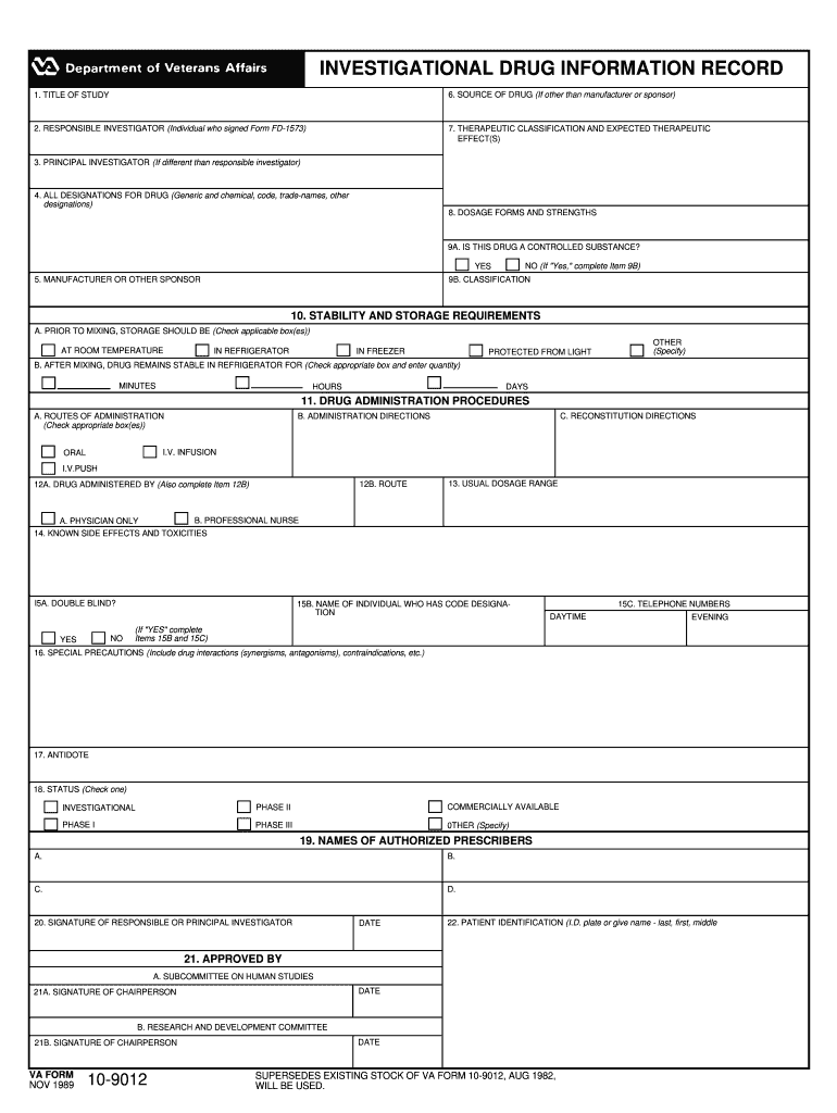  Form Information Record 1989-2024