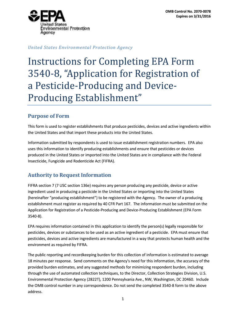  Epa Form 3540 8 2016