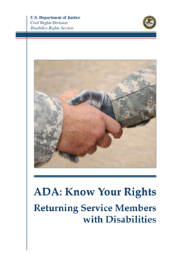 ADA Know Your Rights Returning Service Members with Disabilities Publications Usa  Form