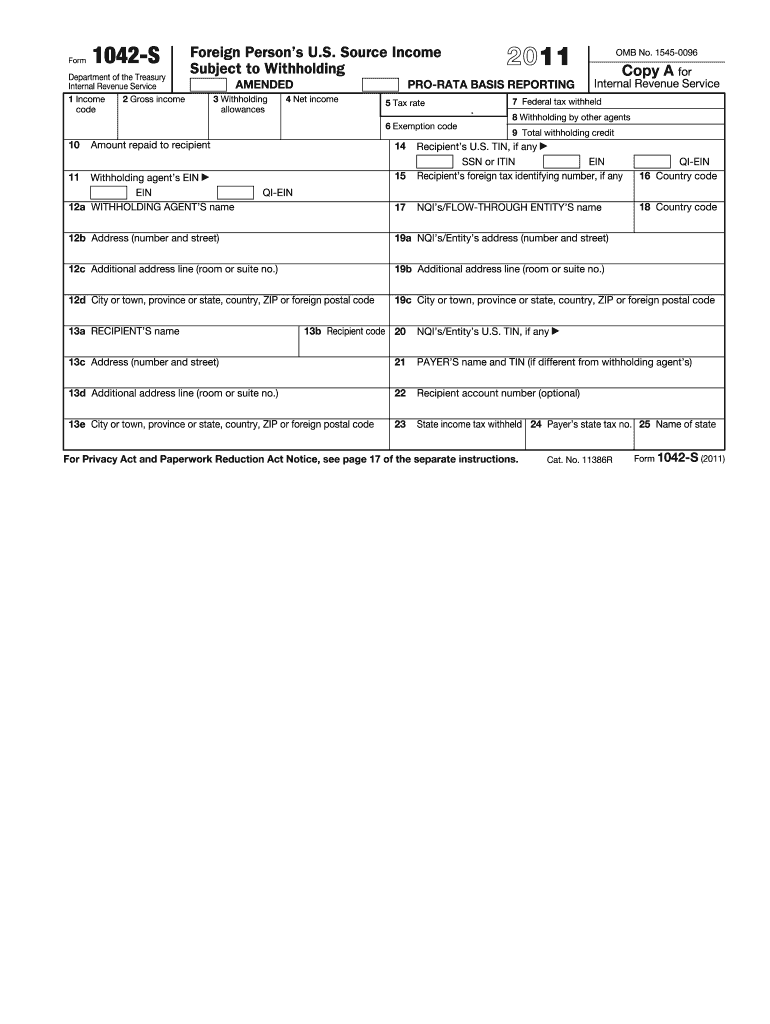  1042 S Form 2011