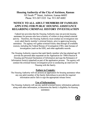 Housing Authority of the City of Atchison, Kansas Atchison Housing Atchisonhousing  Form