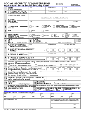 Social Security Application Form Printable