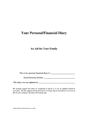 Your PersonalFinancial DiaryPDF Concerns of Police Survivors  Form