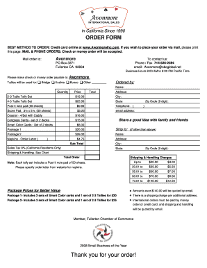 Printable Bridge Tallies  Form