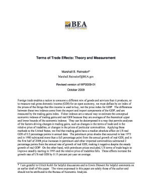 Terms of Trade Effects Theory and Measurement  Form