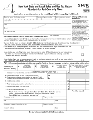 Form ST 810 May , New York State and Local Sales and Use Tax Ny