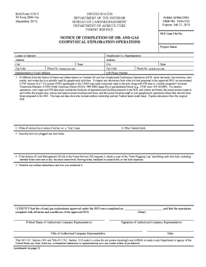 UNITED STATES DEPARTMENT of the INTERIOR BUREAU of LAND MANAGEMENT DEPARTMENT of AGRICULTURE FOREST SERVICE Blm  Form