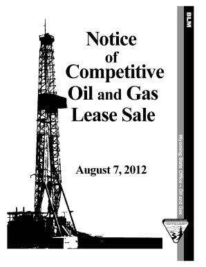 Oil and Gas Leasing WyomingBUREAU of LAND MANAGEMENT  Form