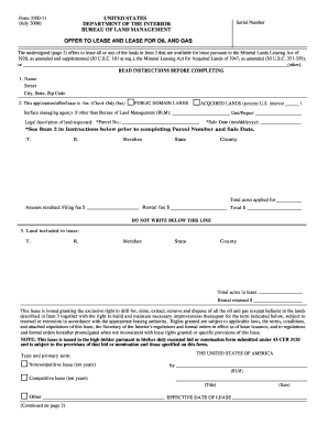 Competitive Oil and Gas Lease Sale Blm  Form