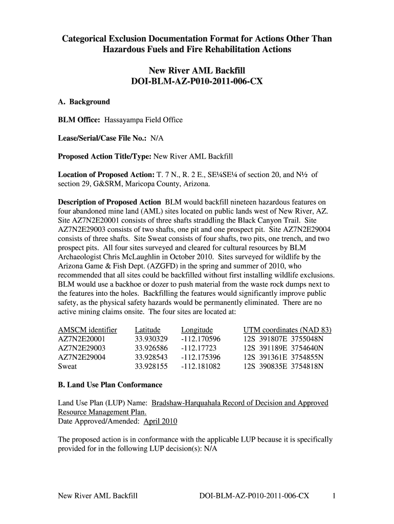 New River AML Backfill Blm  Form