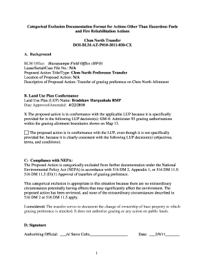 Clem North Transfer Blm  Form