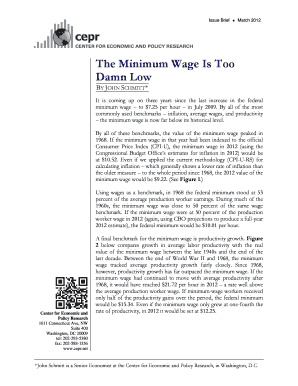 The Minimum Wage is Too  Form