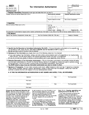 Form 8821 Rev December