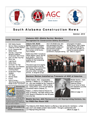 South Alabama Construction News the Construction Center  Form