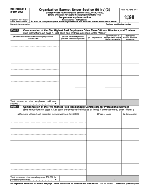 Form 990 Schedule a