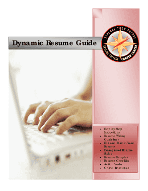 Dynamic Resume Guide Skyline College  Form