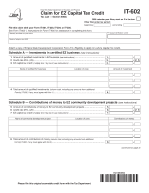 Form it 602 Tax Ny