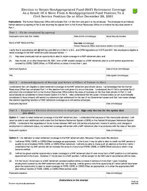 Naf Retirement Election Form