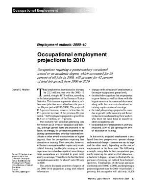 Occupational Employment  Form