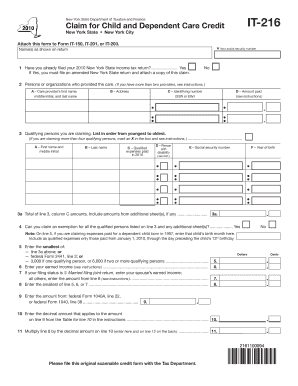 New York City Attach This Form to Form it 150, it 201, or it 203