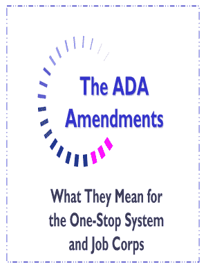 The ADA Amendments US Department of Labor  Form