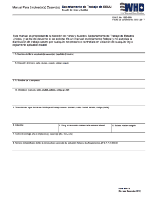 Manual Para Empleadoa Caseroa Manual Para Empleadoa Caseroa WH 75SP  Form