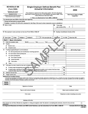 Single Employer Defined Benefit Plan  Form