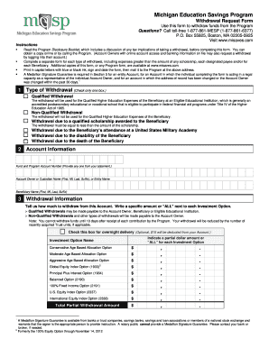 Mesp Withdrawal Form