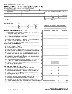 Mi 1040x  Form