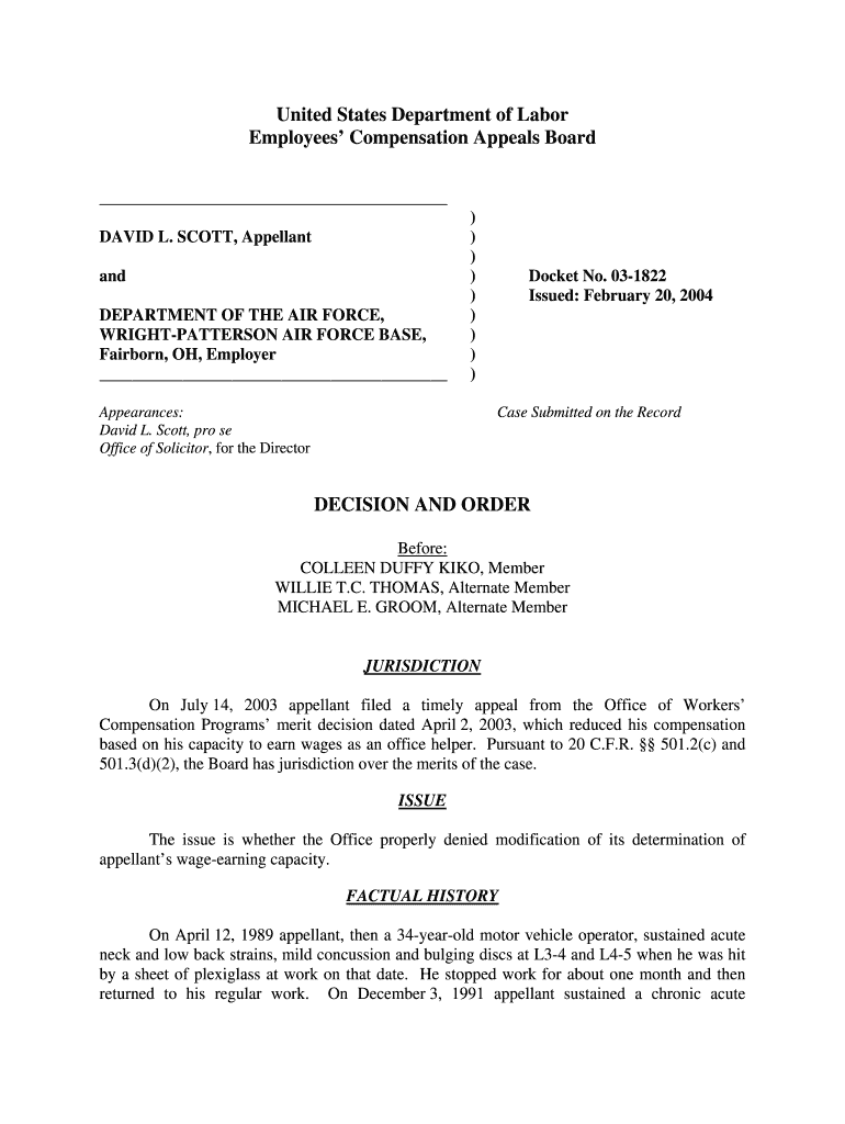 SCOTT, Appellant Dol  Form