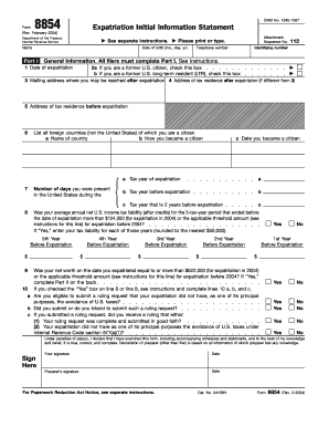 Instructions for This Line for Expatriation Before  Form