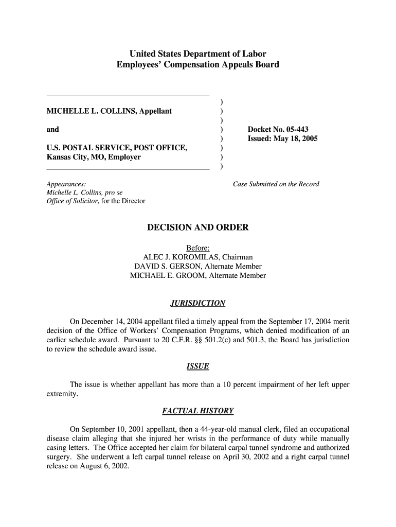 COLLINS, Appellant Dol  Form