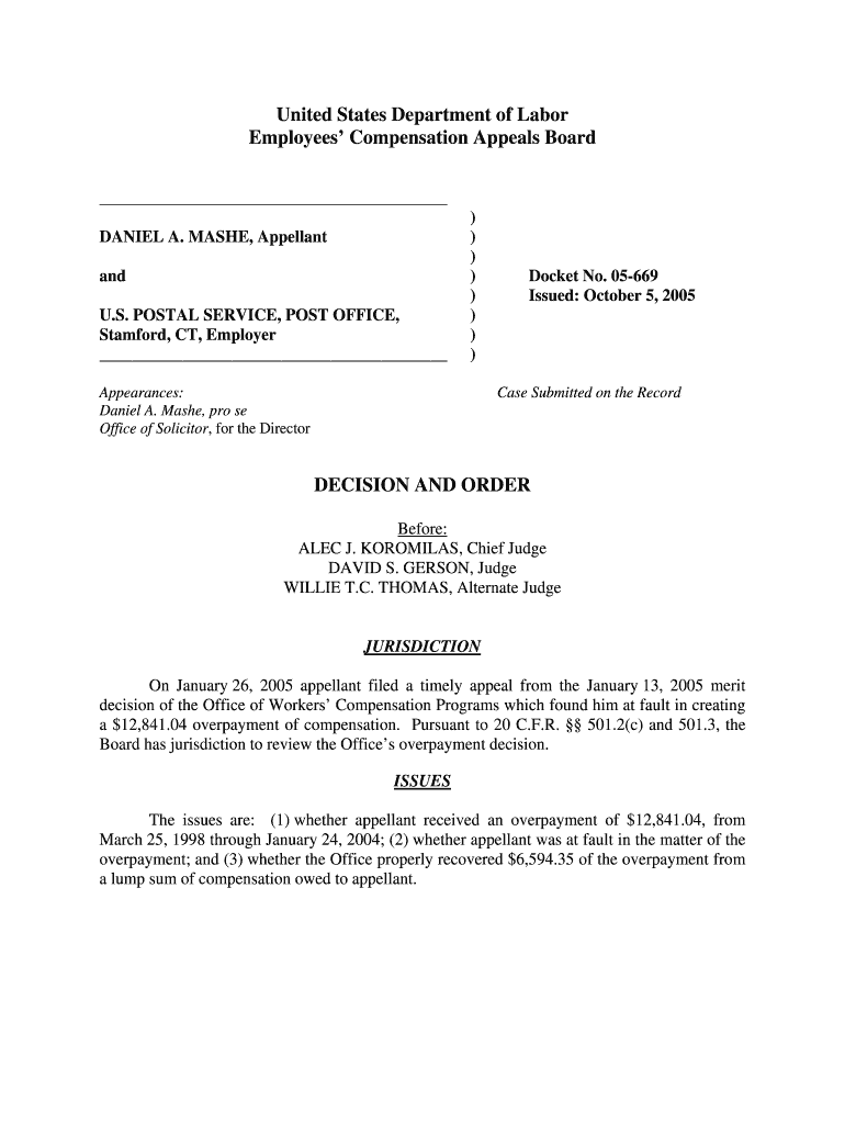 MASHE, Appellant Dol  Form